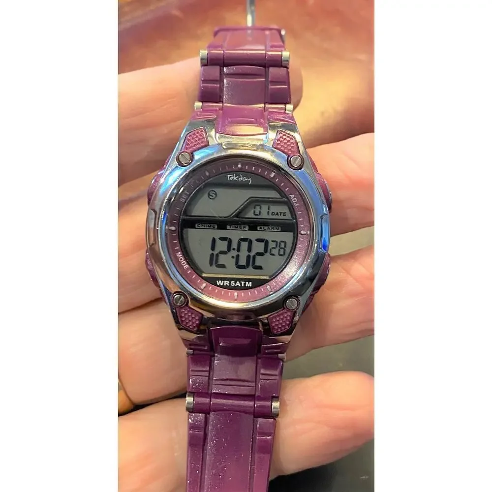 36mm Tekday Watch, Purple Poly Band and Case, WR to 5ATM